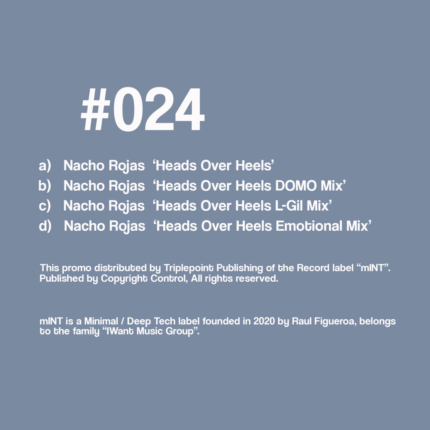 Nacho Rojas – Head Over Heels EP [MNT024]
